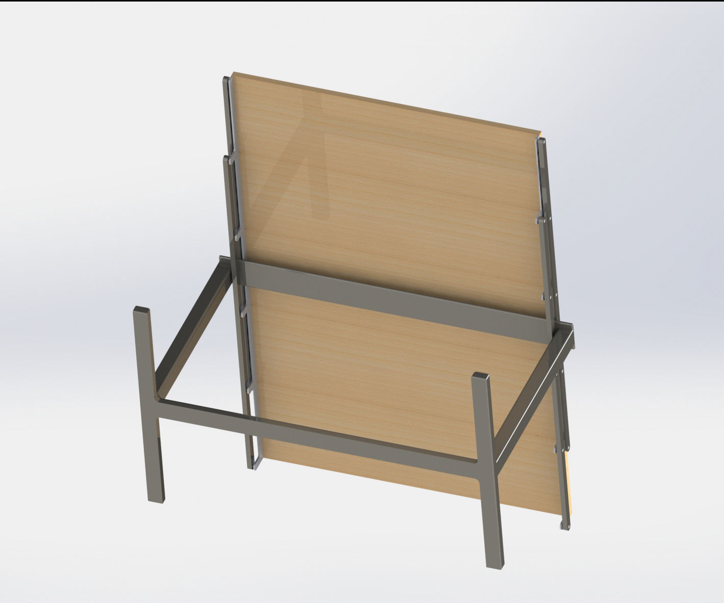 folding table 3D print model_2