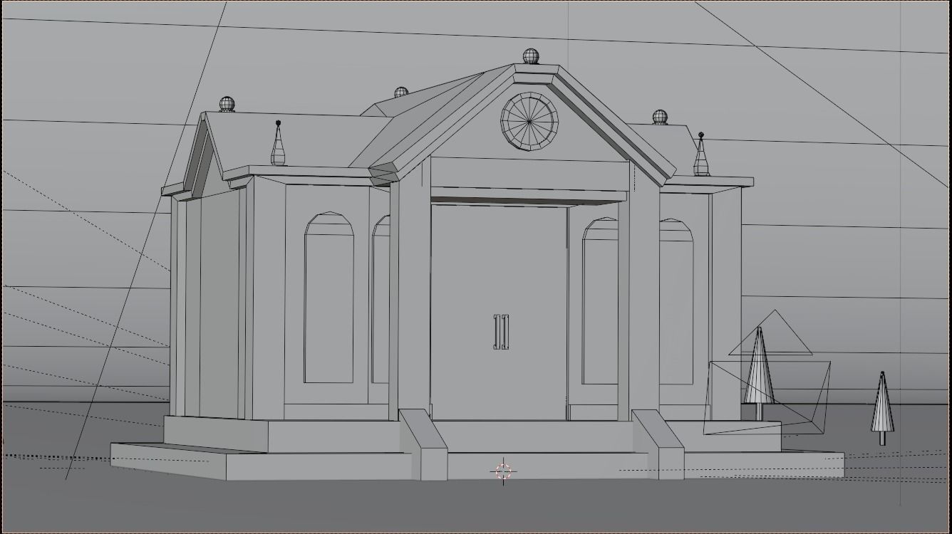 Toon House Low-poly 3D model_7