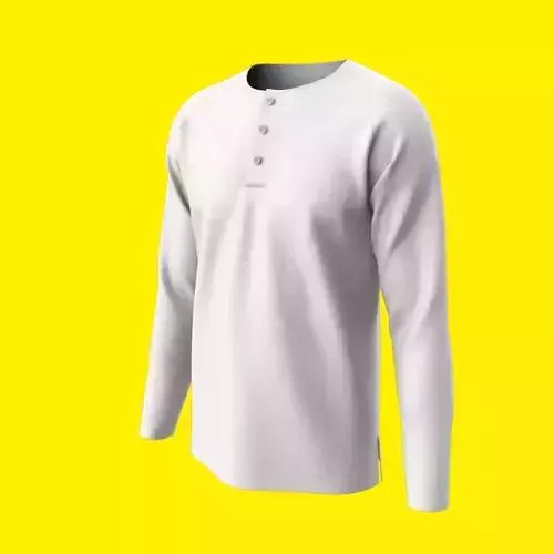 Long sleeves male shirt with source file and baked textures 