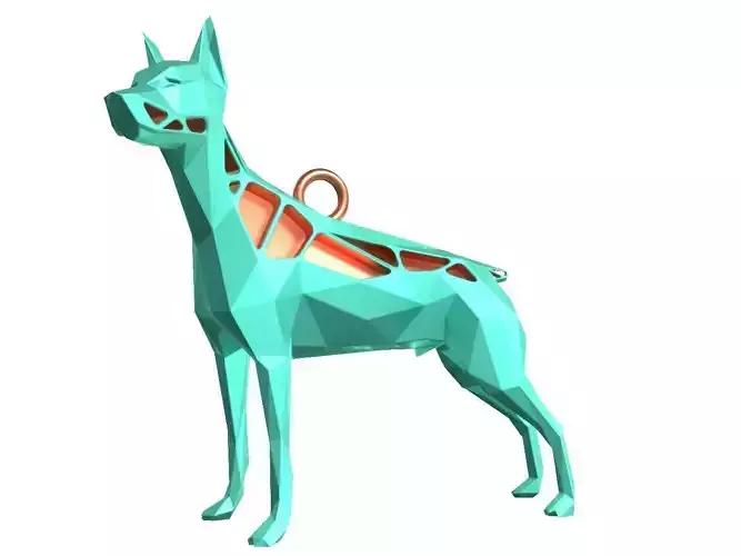 Animal Charm Doberman Pinscher Pose Pendant