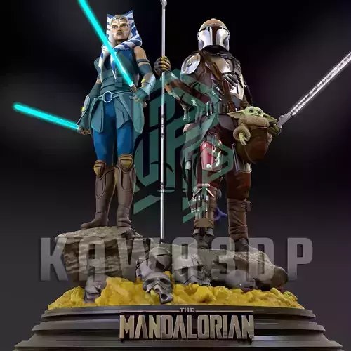 The Mandalorian 3 star wars statue