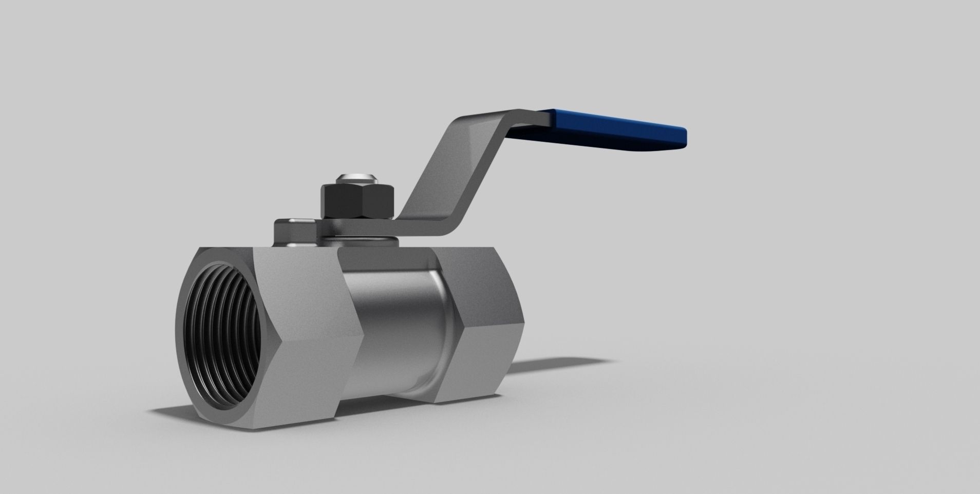 3-4 Inch BSP - Ball valve NO - Autodesk Inventor 3D model_2