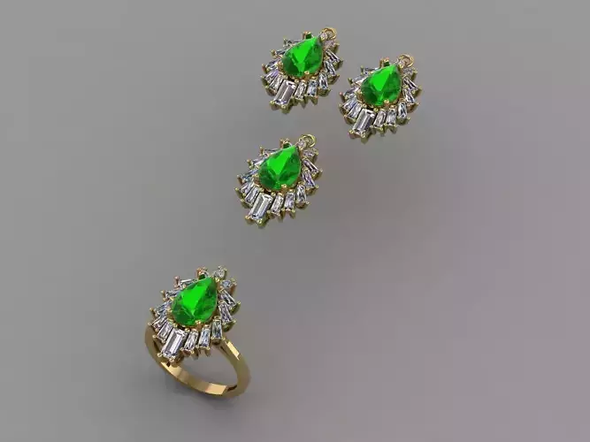 Set - Ring - Earring - Pendant