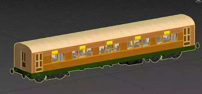 AlHijaz Train Cart fully furnished HiPoly