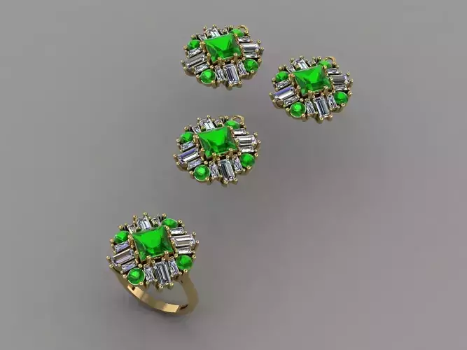 Set - Ring - Earring - Pendant