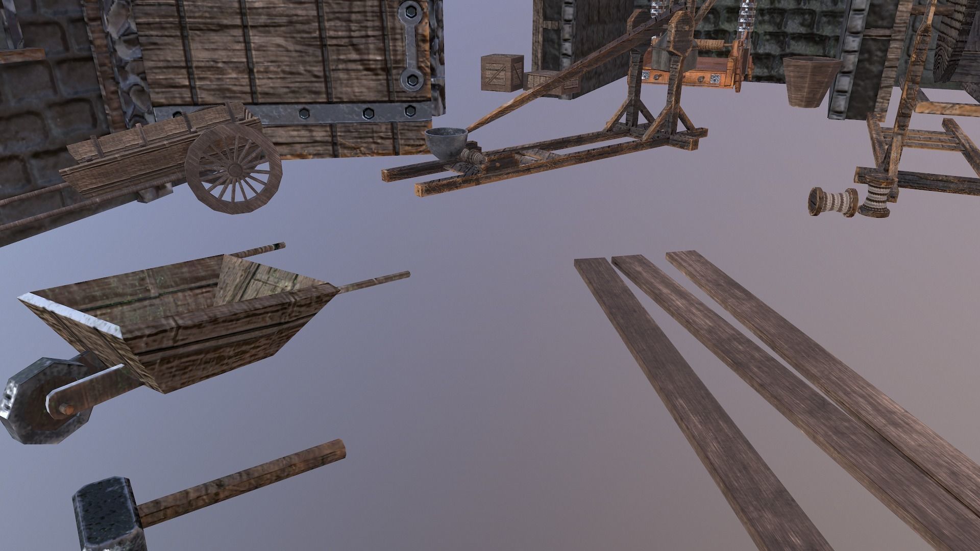  Medieval Workshop Level 5 Low-poly 3D model_13