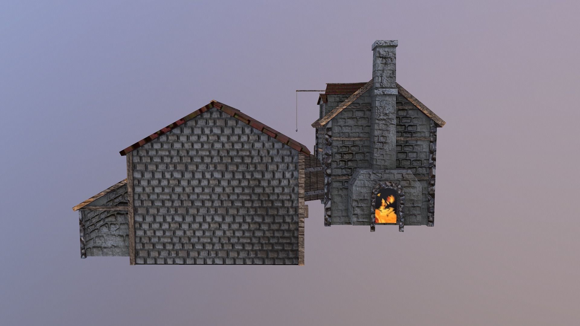  Medieval Workshop Level 5 Low-poly 3D model_7