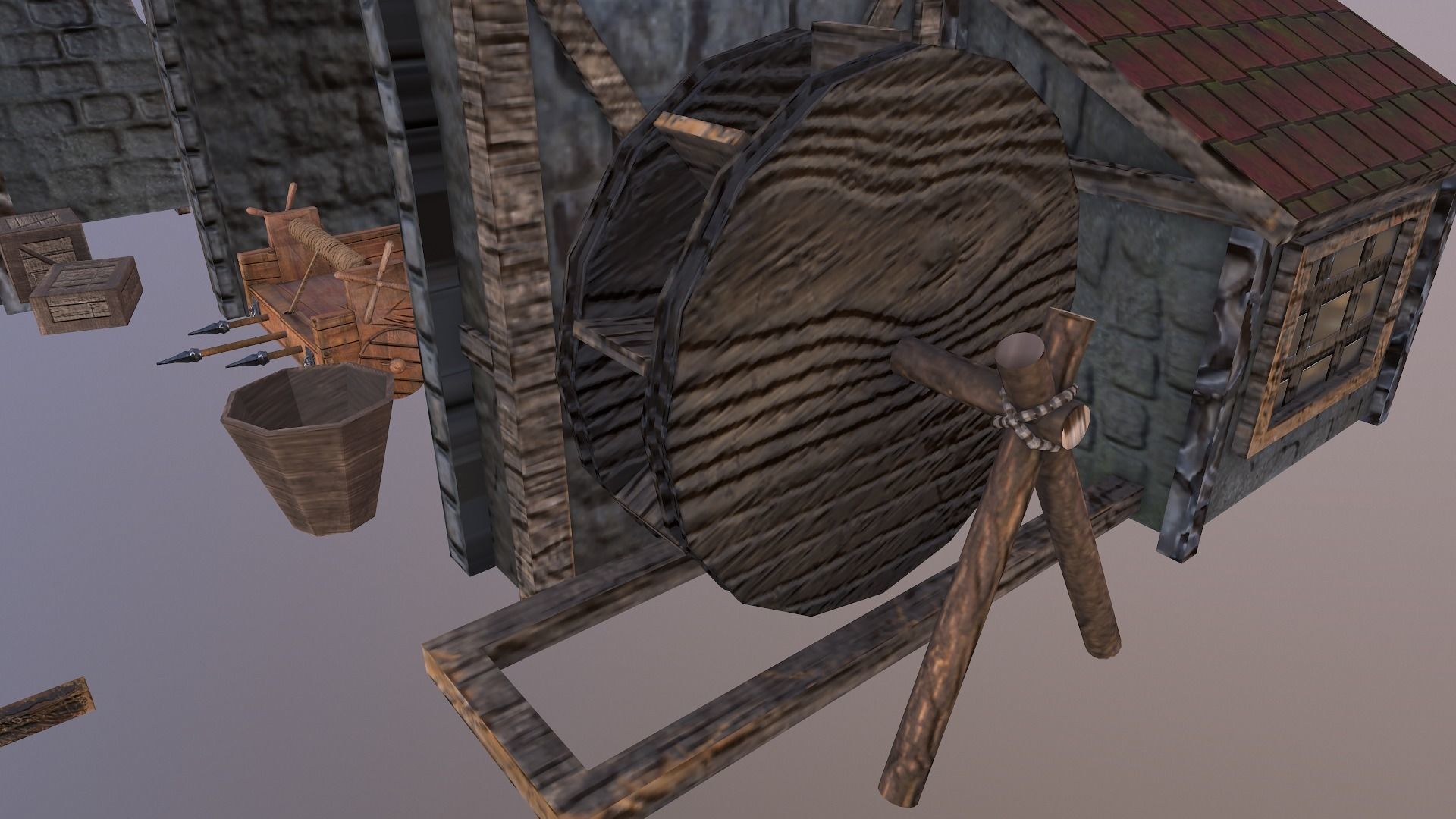  Medieval Workshop Level 5 Low-poly 3D model_15