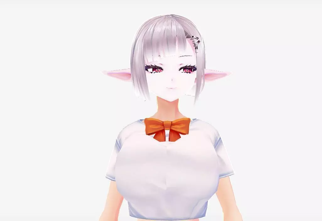 SciFi 3d anime kawaii girl character c32 Low-poly 3D model