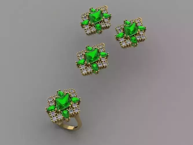 Set - Ring - Earring - Pendant