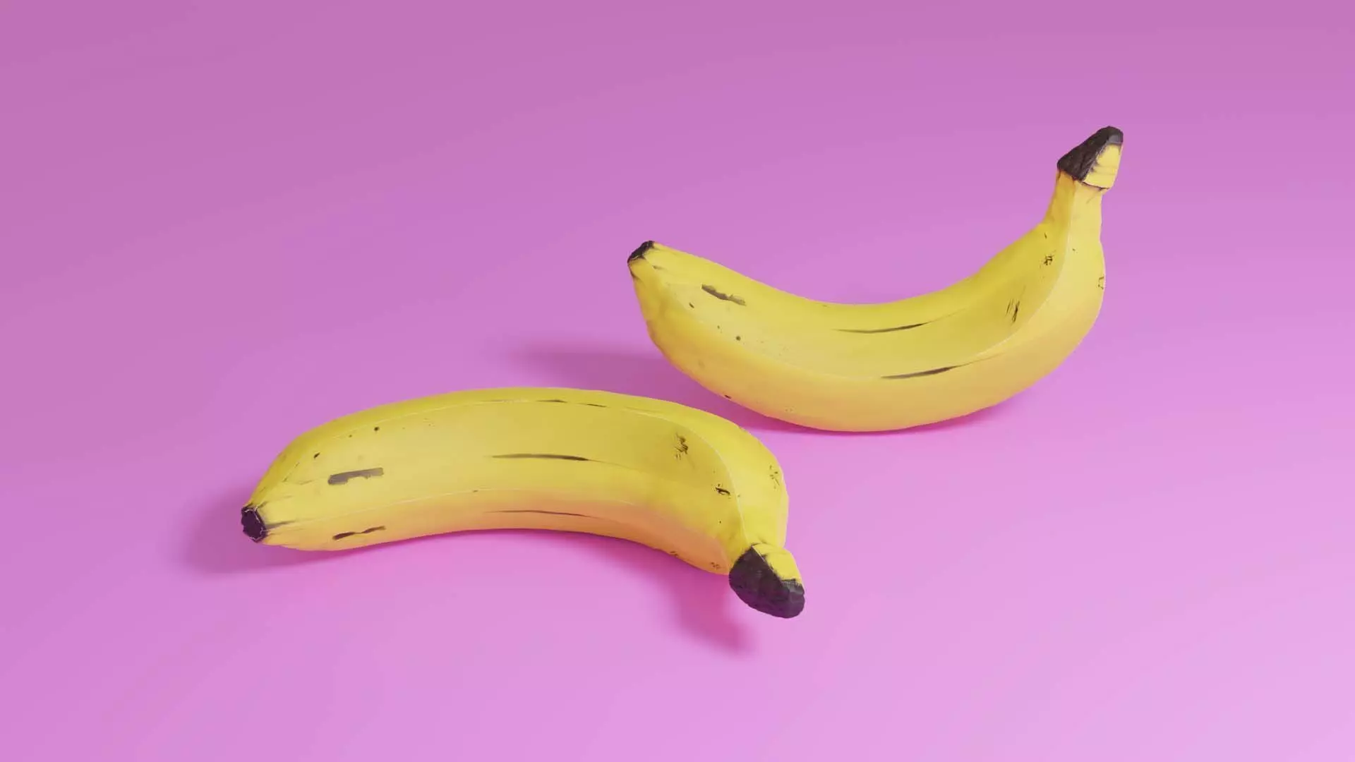 Banana two bananas Free low-poly 3D model