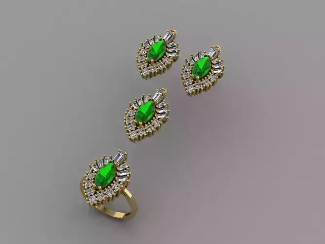 Set - Ring - Earring - Pendant