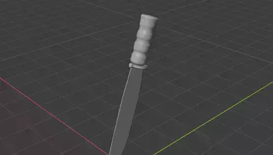 military knife  Low-poly 3D model