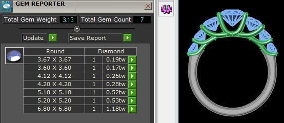 Circle 7 Stone Ring  3D print model_10
