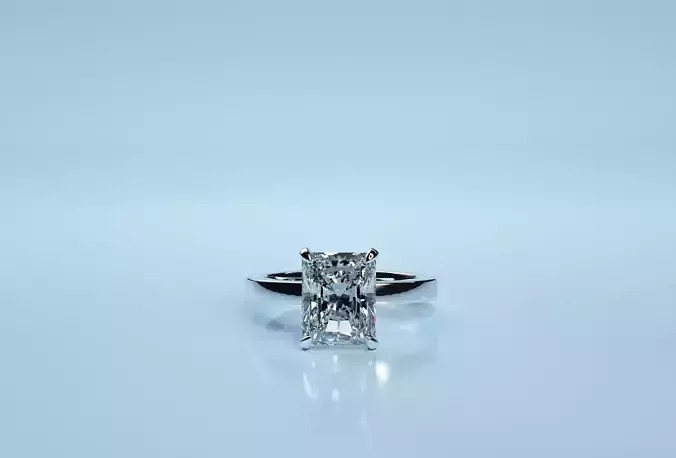 Radiant Solitaire Ring 