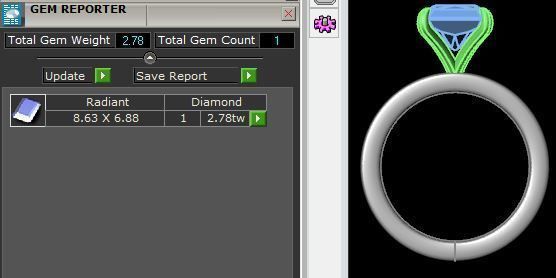 Radiant Solitaire Ring  3D print model_10