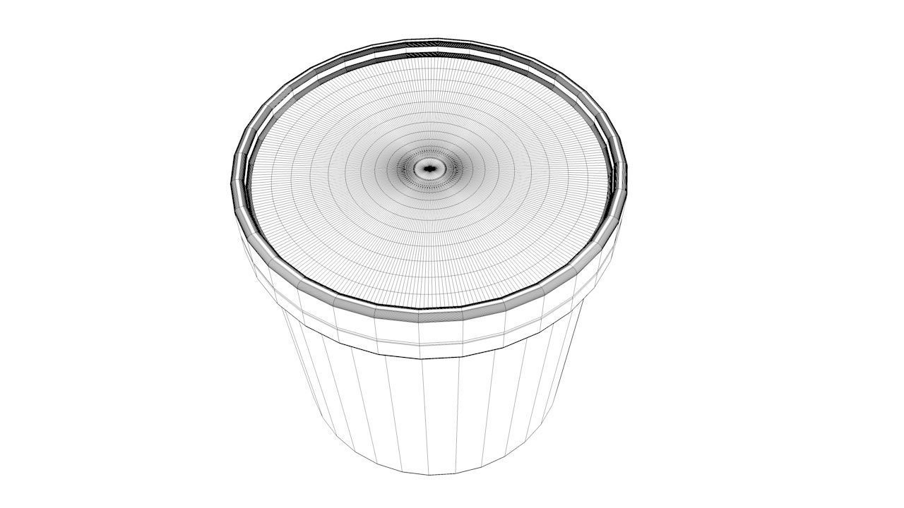 Ice Cream Cup 3D Model Low-poly 3D model_3