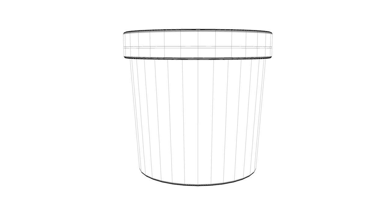 Ice Cream Cup 3D Model Low-poly 3D model_4