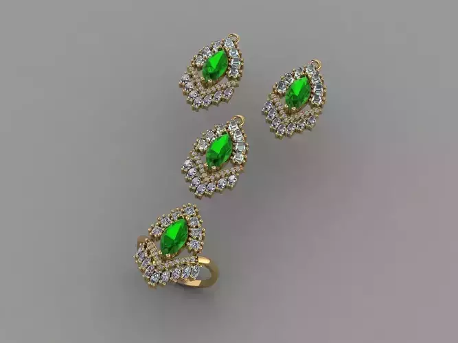 Set - Ring - Earring - Pendant