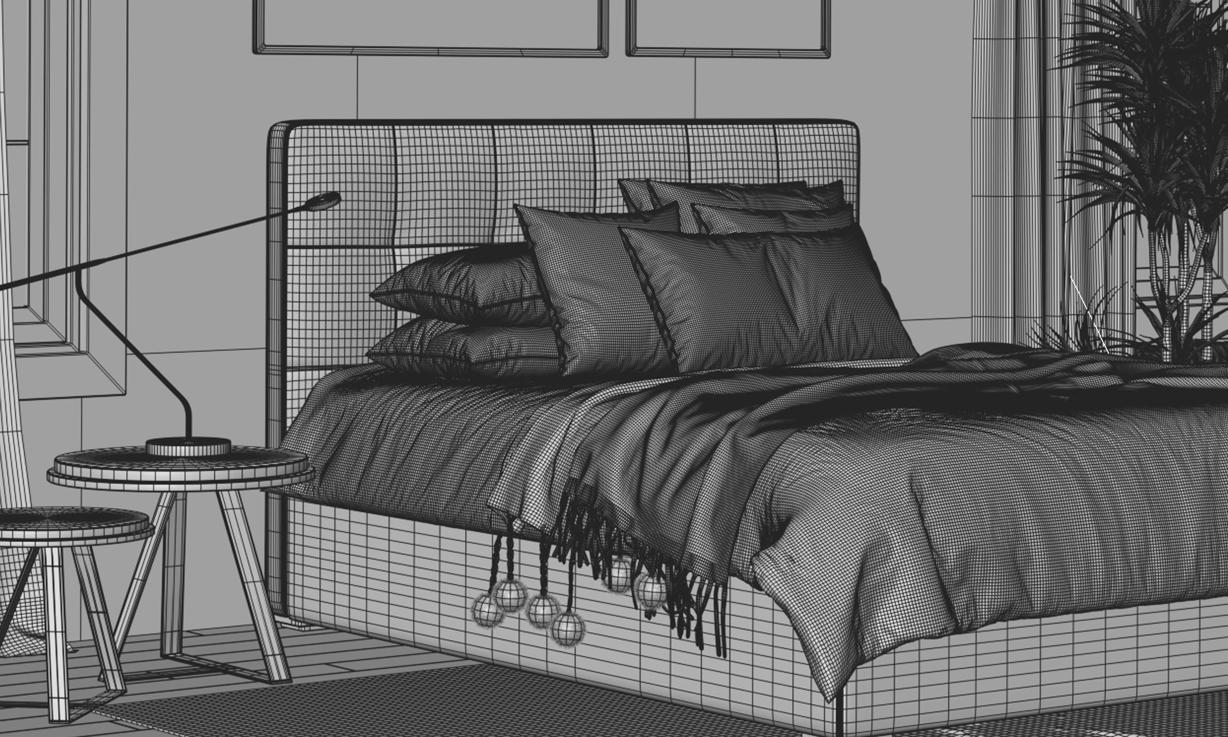 Scene Bardo Bed 3D model_9