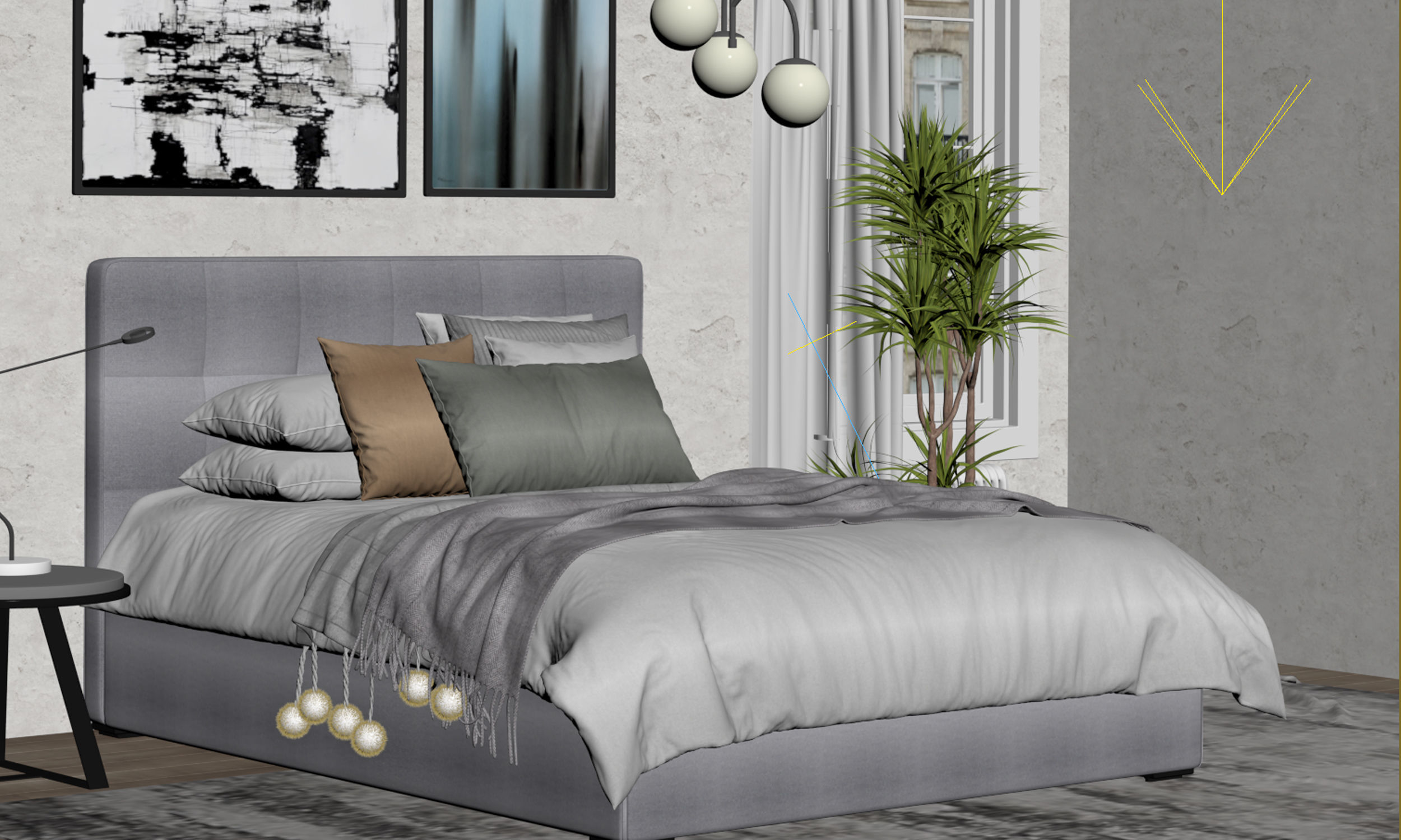 Scene Bardo Bed 3D model_10