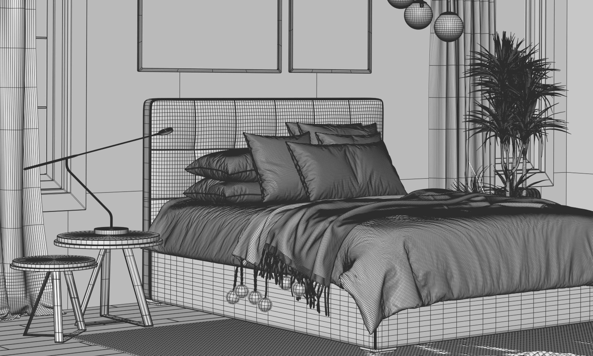 Scene Bardo Bed 3D model_8