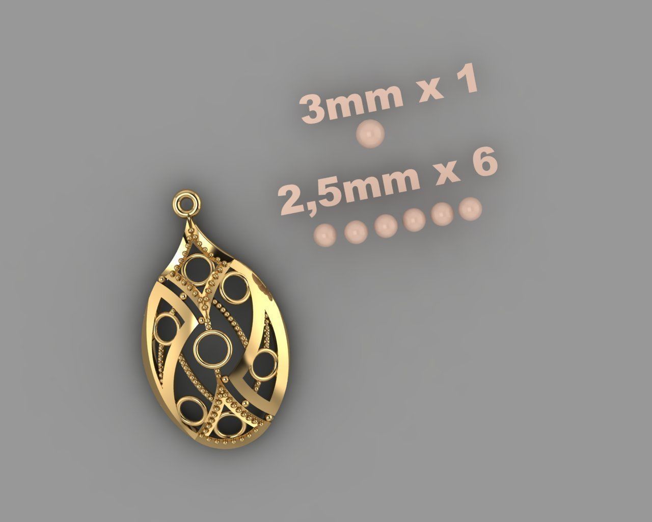 Dorica - Pendant 3D print model_4