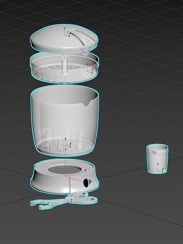 Baby Bottle Sanitizer Low-poly 3D model