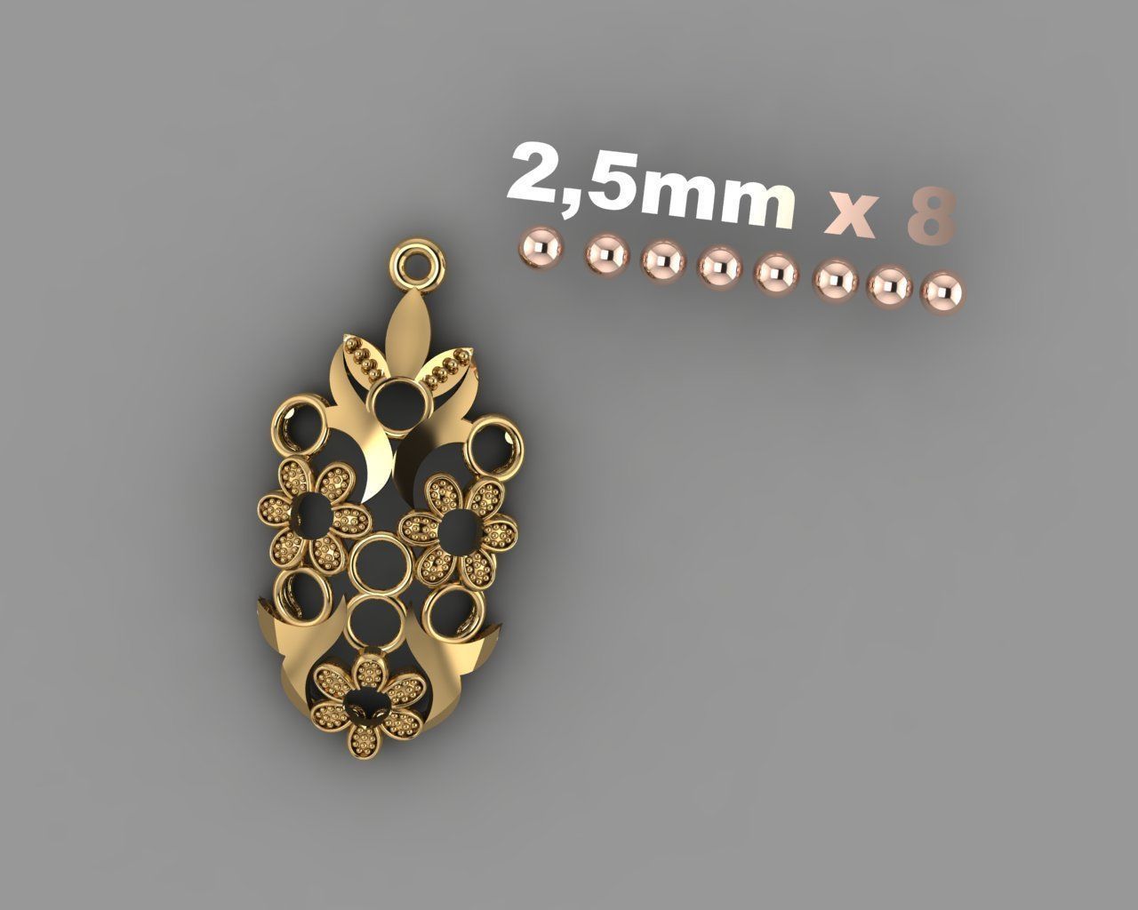 Dorica - Pendant 3D print model_3