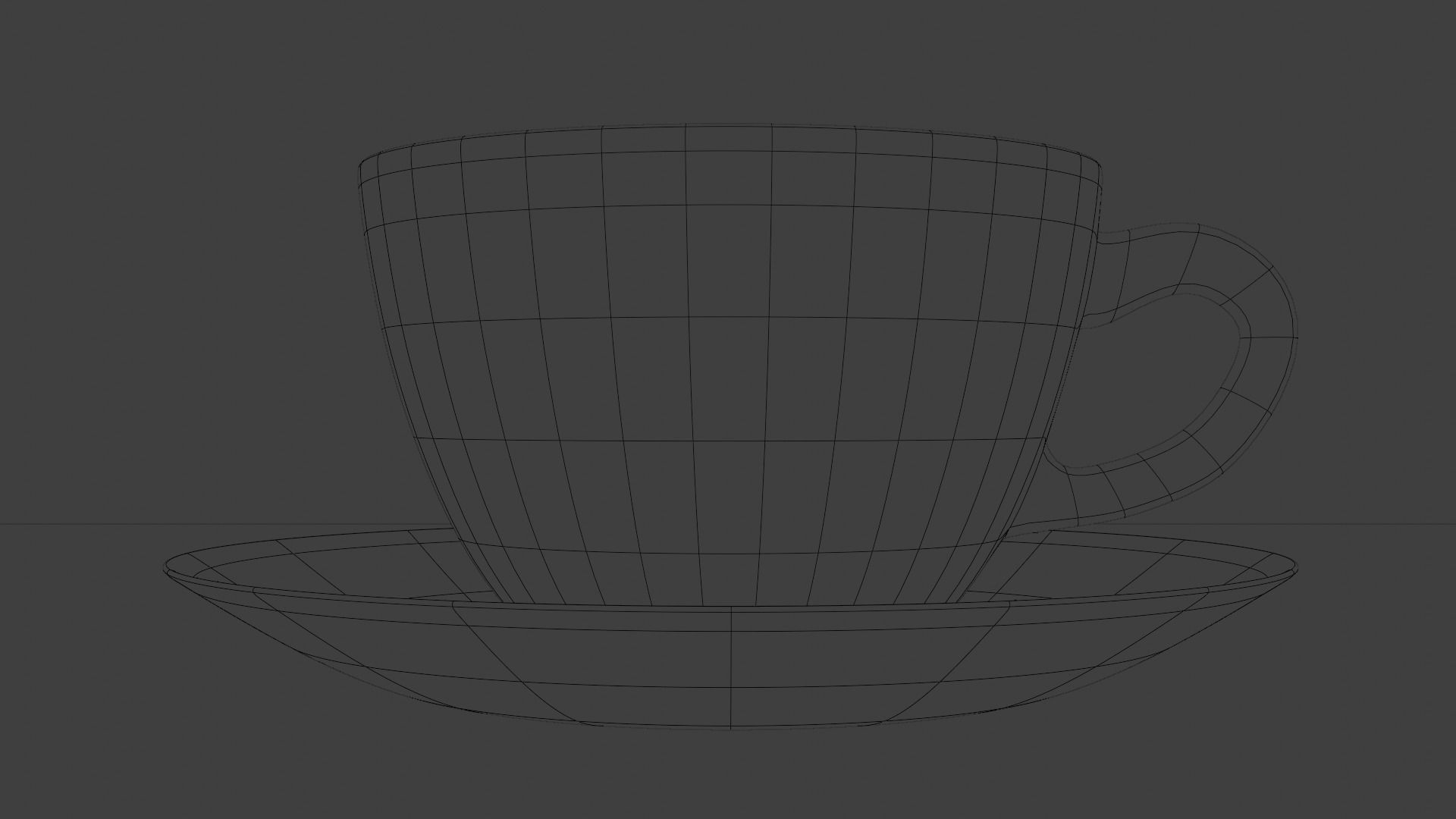 Nescafe cup Low-poly 3D model_8