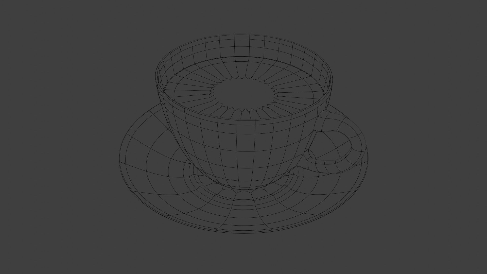 Nescafe cup Low-poly 3D model_9