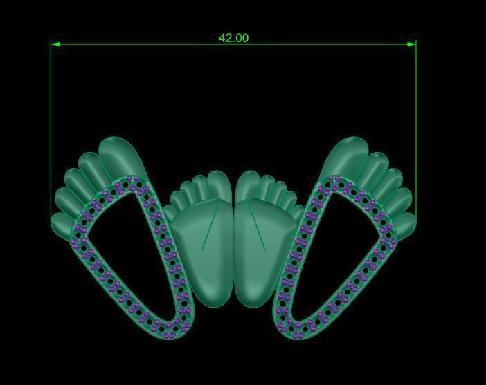 Feet - Pendant 3D print model_4