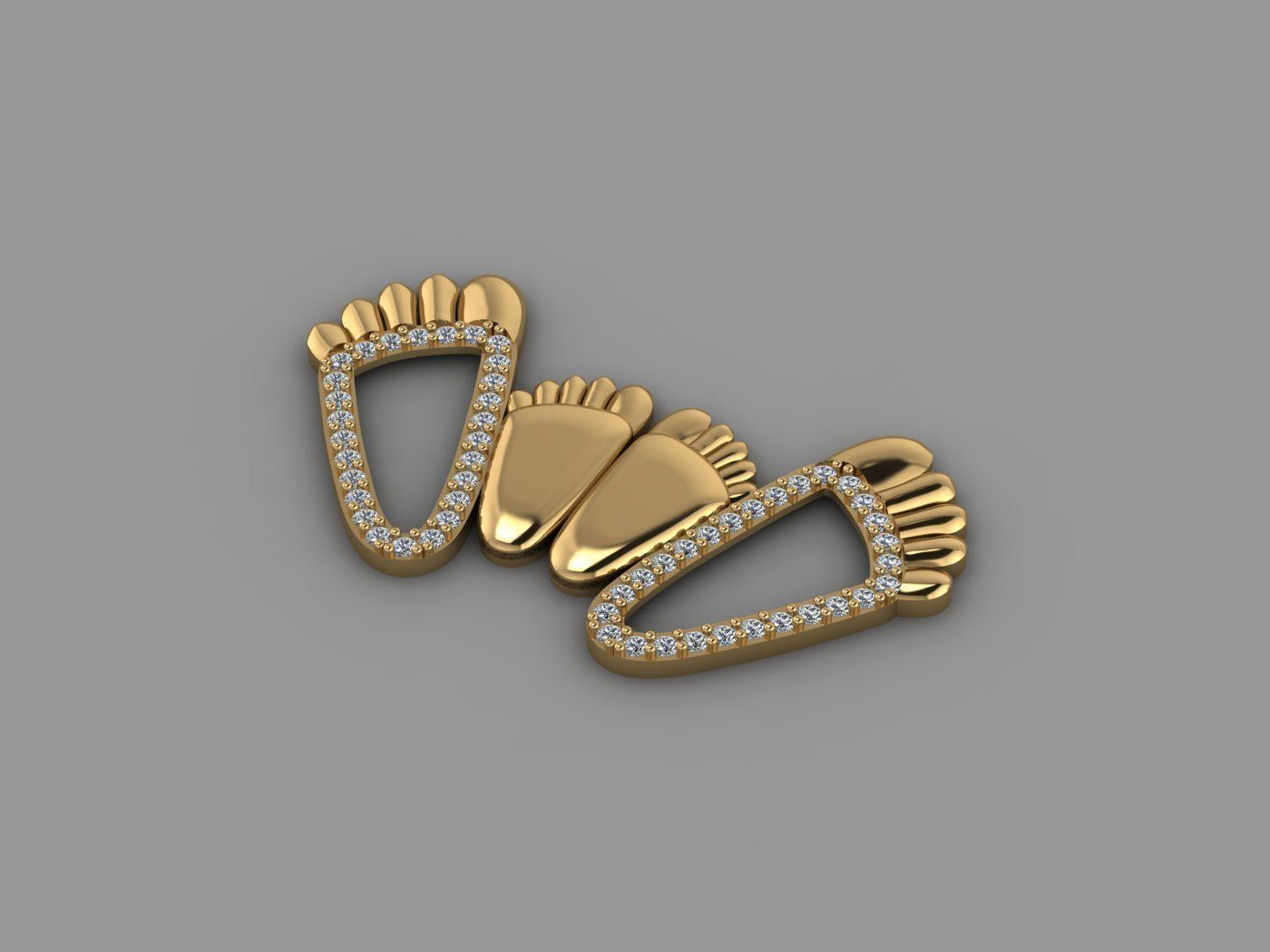 Feet - Pendant 3D print model_2