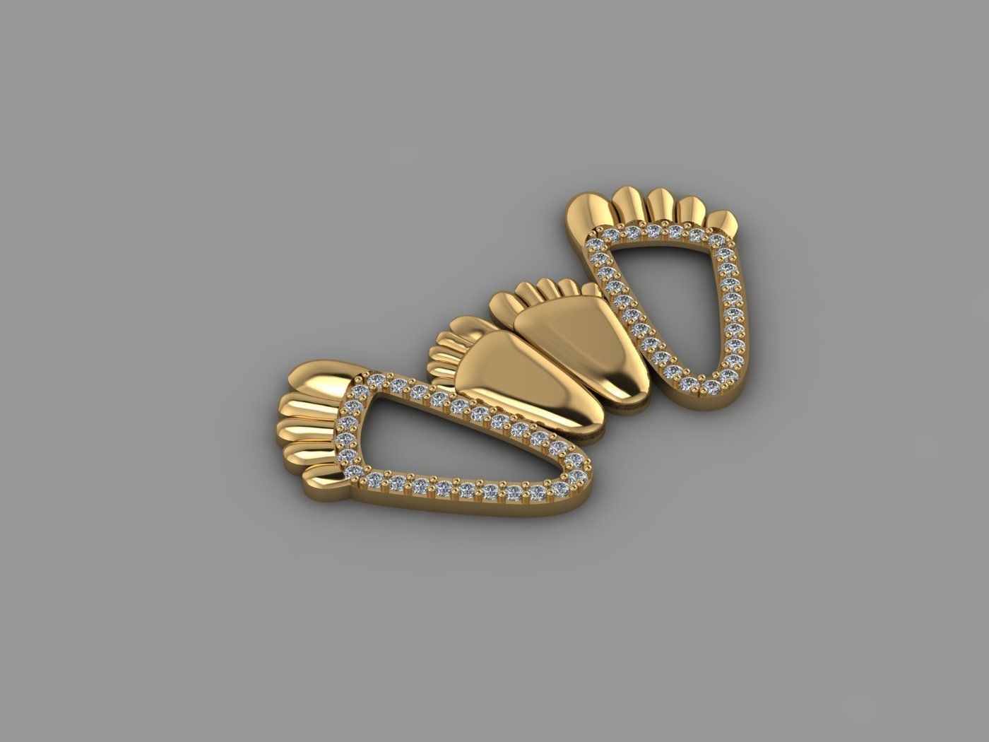 Feet - Pendant 3D print model_3