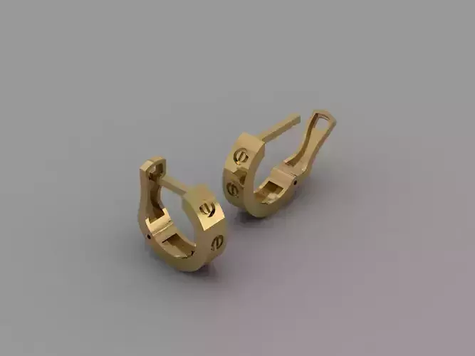Earrings two gold plated
