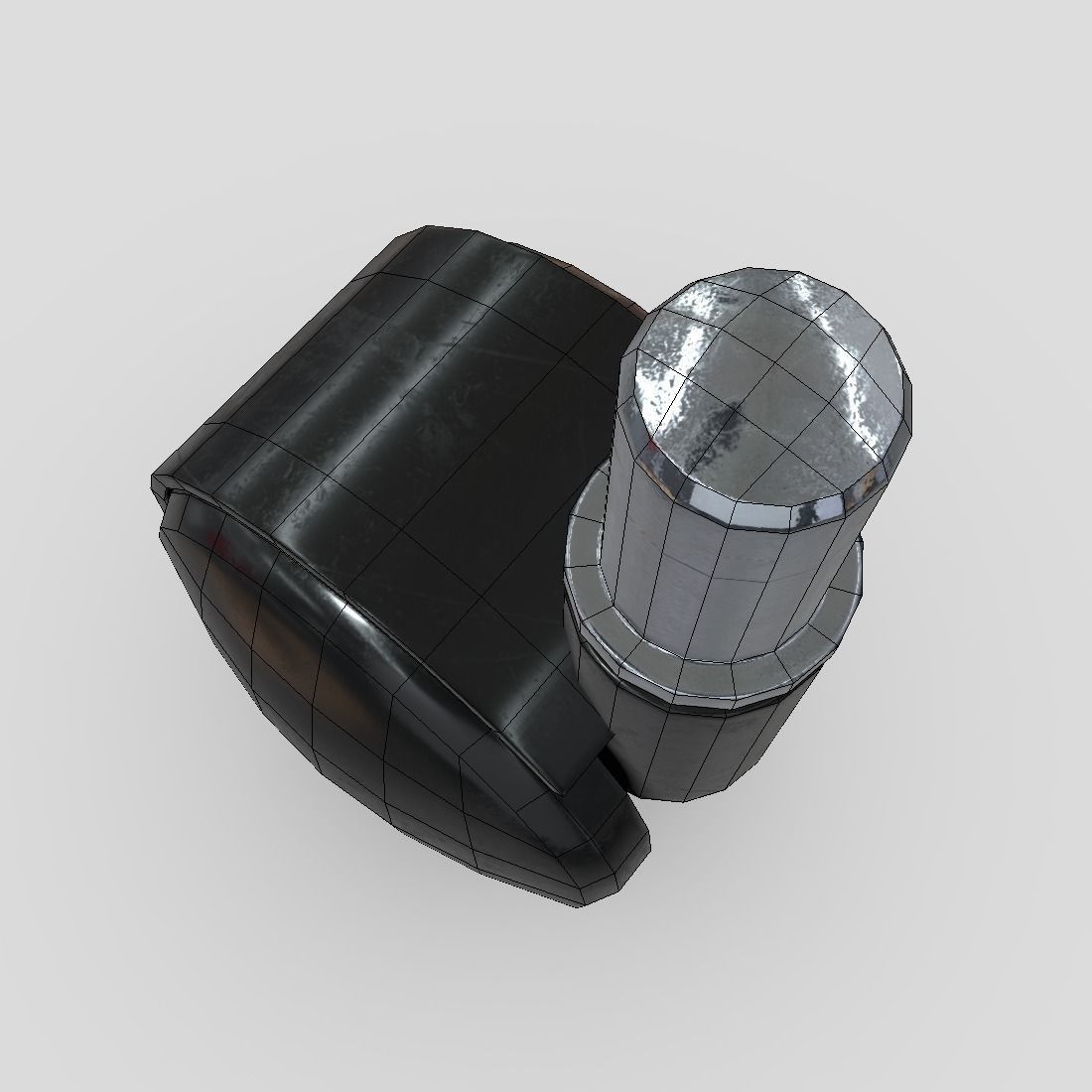 Trolley Wheel Low-poly 3D model_8