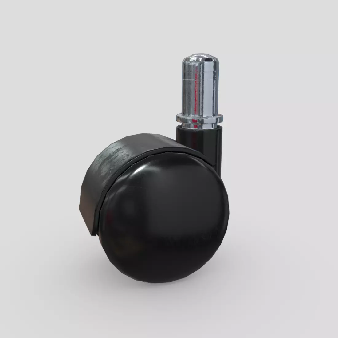 Trolley Wheel Low-poly 3D model_0