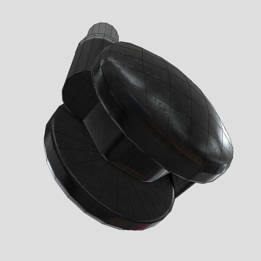 Trolley Wheel Low-poly 3D model_10