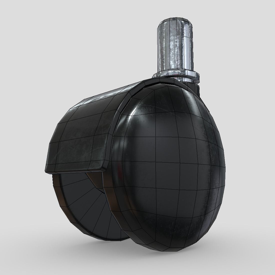 Trolley Wheel Low-poly 3D model_12