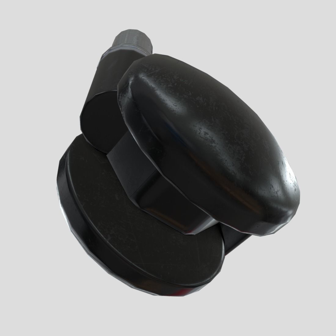 Trolley Wheel Low-poly 3D model_9