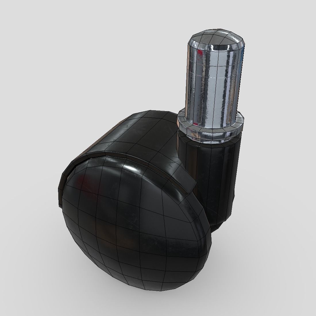 Trolley Wheel Low-poly 3D model_6