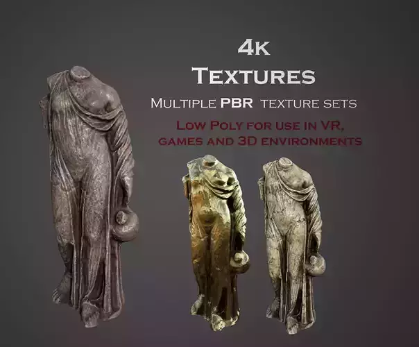 Statue of Aphrodite 4 Low-poly 3D model