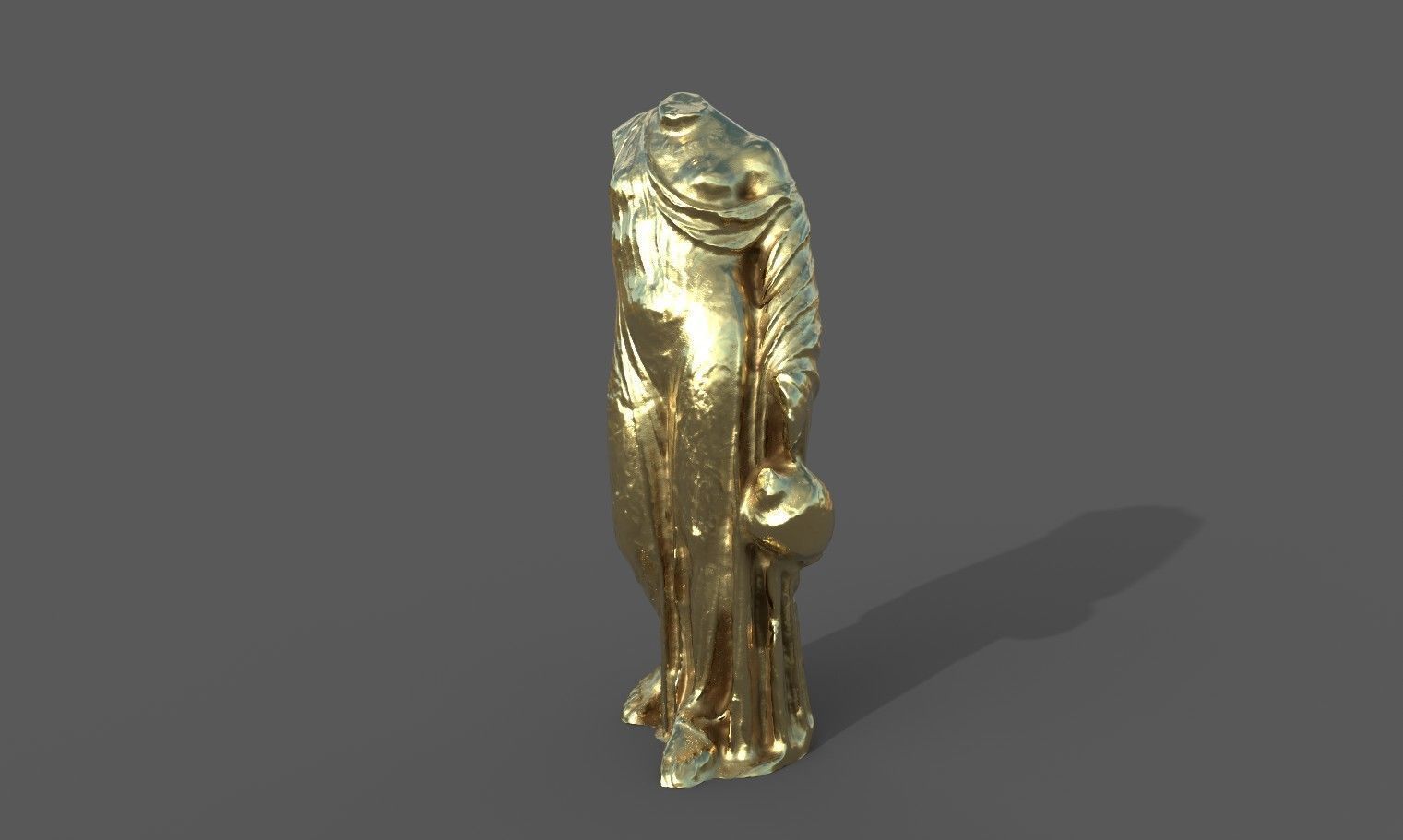 Statue of Aphrodite 4 Low-poly 3D model_24