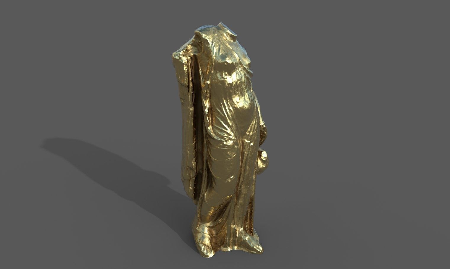 Statue of Aphrodite 4 Low-poly 3D model_27