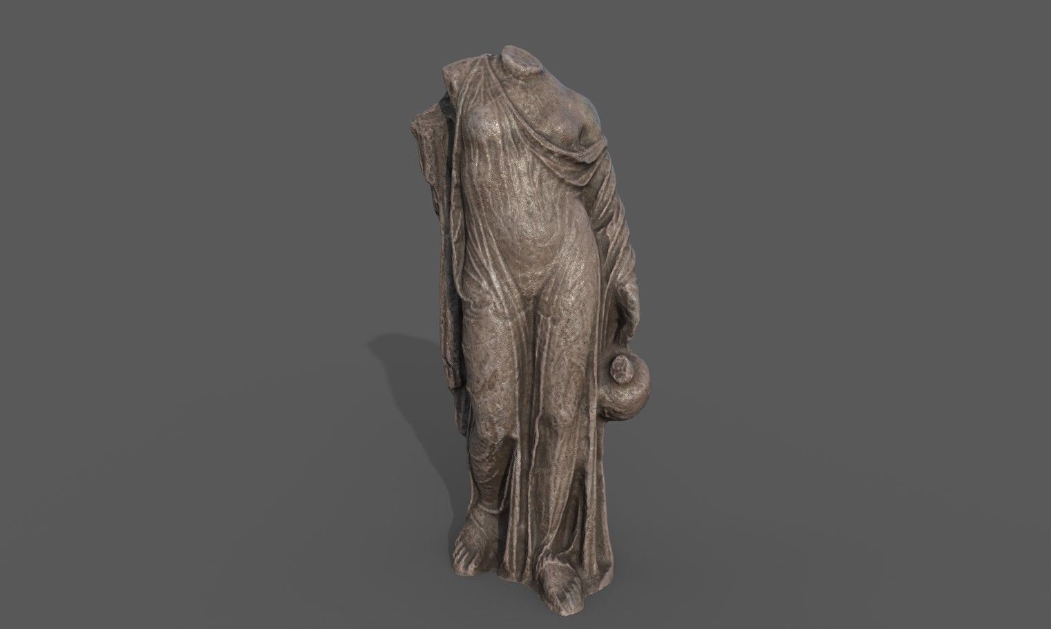 Statue of Aphrodite 4 Low-poly 3D model_1