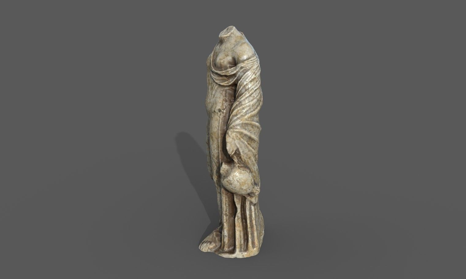 Statue of Aphrodite 4 Low-poly 3D model_11