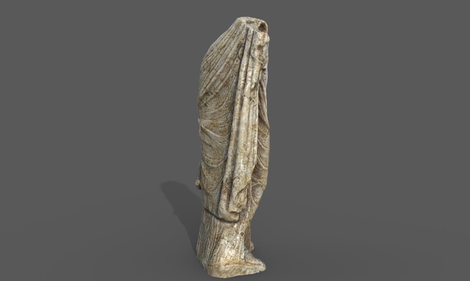 Statue of Aphrodite 4 Low-poly 3D model_14