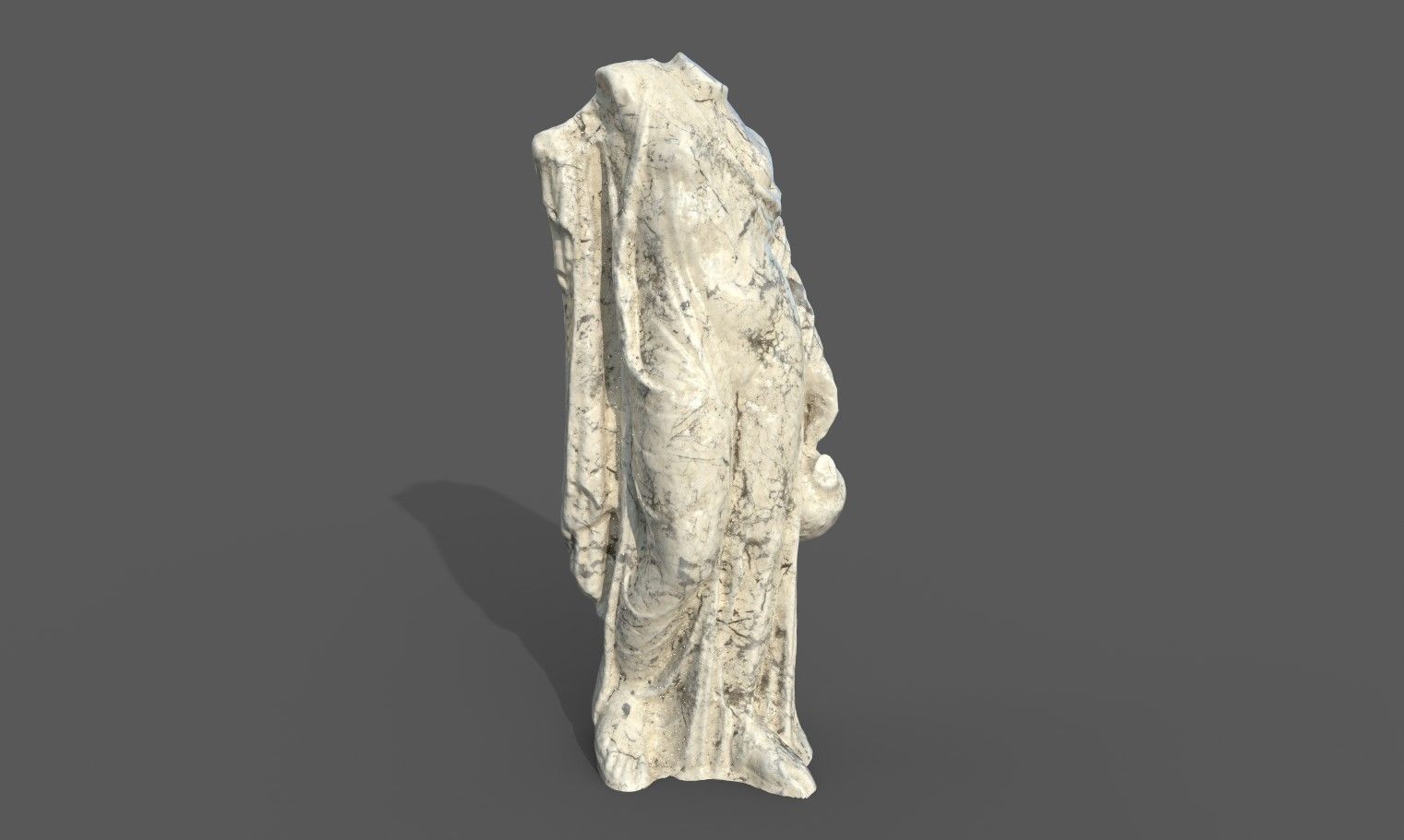 Statue of Aphrodite 4 Low-poly 3D model_17