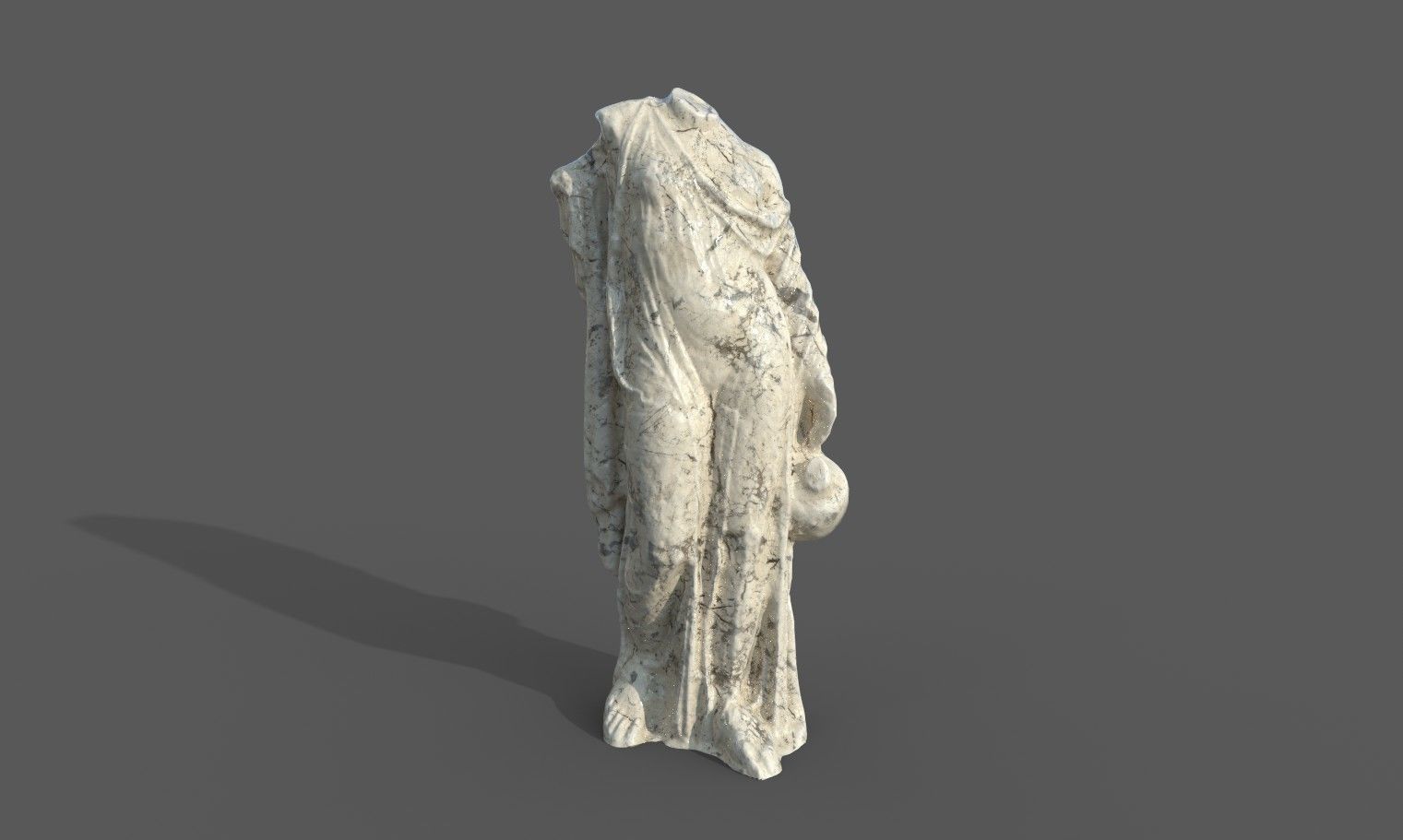 Statue of Aphrodite 4 Low-poly 3D model_18