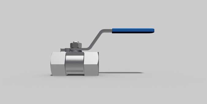 1 Inch BSP - Ball valve NO - Autodesk Inventor 3D model